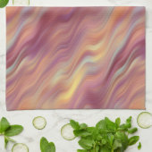 エキゾチックプルメリア波状テクスチャ キッチンタオル (折り畳み)