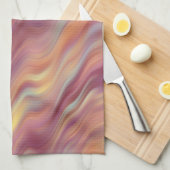 エキゾチックプルメリア波状テクスチャ キッチンタオル (四つ折り)