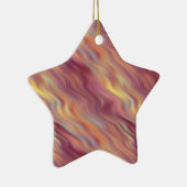 エキゾチックプルメリア波状テクスチャ セラミックオーナメント (右)