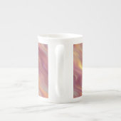 エキゾチックプルメリア波状テクスチャ ボーンチャイナマグカップ (裏面)