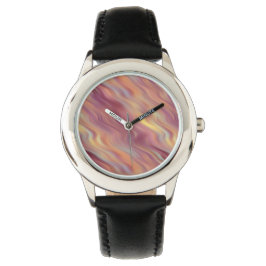 エキゾチックプルメリア波状テクスチャ 腕時計