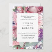 エキゾチックプロテアフローラ結婚式招待状 招待状 (正面)