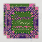 エキゾチックボヘミアンガールズスペシャルパーティの招待状 招待状 (正面/裏面)