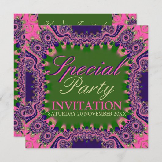 エキゾチックボヘミアンガールズスペシャルパーティの招待状 招待状 (正面/裏面)