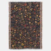 エキゾチックミッドナイトフローラガーデン スローブランケット (正面縦)