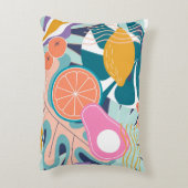 エキゾチックモダンなジャングルコラージュ。 アクセントクッション (裏面(縦))