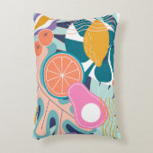 エキゾチックモダンなジャングルコラージュ。 アクセントクッション (正面(垂直))