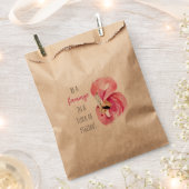 エキゾチックモダンなピンクの水の色のフラミンゴと引用文 フェイバーバッグ (クリップ留めされた状態)