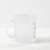 エキゾチックモダンなピンクの水の色のフラミンゴと引用文 フロストグラスマグカップ (左)