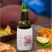 エキゾチックモダンなピンクの水の色のフラミンゴと引用文 缶クーラー