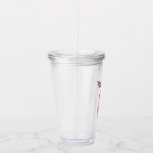 エキゾチックモダンなピンクの水の色フラミンゴギフト アクリルタンブラー (右)