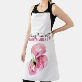 エキゾチックモダンなピンクの水の色フラミンゴギフト エプロン (インサイチュ)