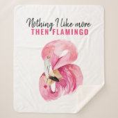 エキゾチックモダンなピンクの水の色フラミンゴギフト シェルパブランケット (正面)