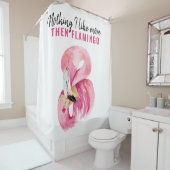エキゾチックモダンなピンクの水の色フラミンゴギフト シャワーカーテン (インサイチュ)