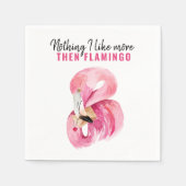 エキゾチックモダンなピンクの水の色フラミンゴギフト スタンダードカクテルナプキン (正面)
