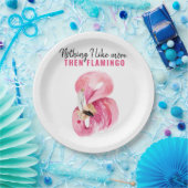 エキゾチックモダンなピンクの水の色フラミンゴギフト ペーパープレート (パーティー)