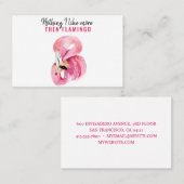 エキゾチックモダンなピンクの水の色フラミンゴギフト 名刺 (正面/裏面)