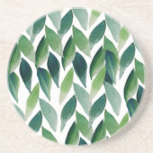 エキゾチックモダングリーンボヘミアン自然 コースター (正面)