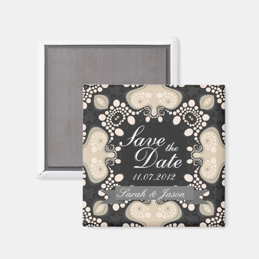 エキゾチックモダント部族Save the Date 結婚 Magnet マグネット (正面/裏面)
