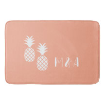 エキゾチックモダンピンクの白パイナップルパターン