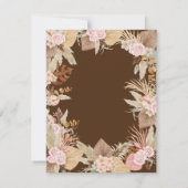 エキゾチックモダンボホトロピカルブライダルシャワー 招待状 (裏面)