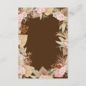 エキゾチックモダンボホトロピカル結婚ズ エンクロージャーカード (裏面)