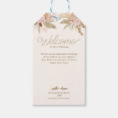 エキゾチックモダンボホトロピカル結婚ズ ギフトタグ (正面)