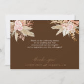 エキゾチックモダンボホトロピカル結婚ズ サンキューカード (裏面)