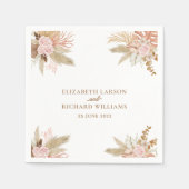 エキゾチックモダンボホトロピカル結婚ズ スタンダードカクテルナプキン (正面)