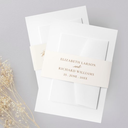 エキゾチックモダンボホトロピカル結婚ズ 招待状ベリーバンド