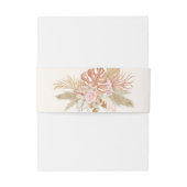 エキゾチックモダンボホトロピカル結婚ズ 招待状ベリーバンド (裏面例)