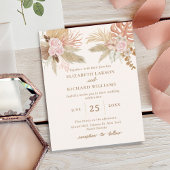 エキゾチックモダンボホトロピカル結婚ズ 招待状