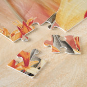 エキゾチックモダン熱帯水カラーフローラ ジグソーパズル (側面)