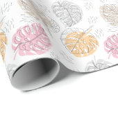 エキゾチックモンスターラインスケッチアート ラッピングペーパー (ロールコーナー)