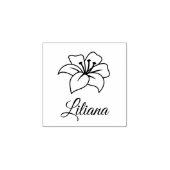 エキゾチックリリーフラワー名前をカスタムする ラバースタンプ (インプリント)