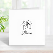 エキゾチックリリーフラワー名前をカスタムする ラバースタンプ