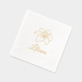 エキゾチックリリーフラワー名前をカスタムする 箔ナプキン (左)