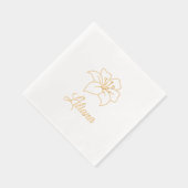 エキゾチックリリーフラワー名前をカスタムする 箔ナプキン (右)