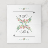 エキゾチックルアウ（ハワイ式宴会）熱帯水の色のフローラ プレイスカード (外部開封)