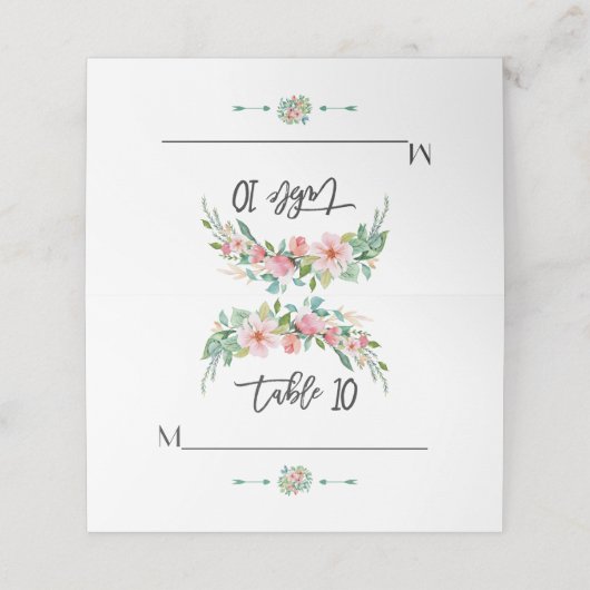 エキゾチックルアウ(ハワイ式宴会)熱帯水の色のフローラ プレイスカード (外部開封)