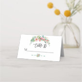 エキゾチックルアウ（ハワイ式宴会）熱帯水の色のフローラ プレイスカード (裏面)