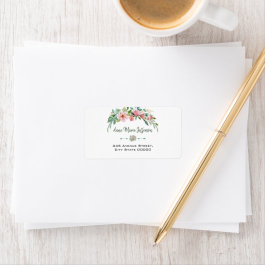 エキゾチックルアウ（ハワイ式宴会）熱帯水の色のフローラ ラベル (インサイチュ)