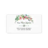 エキゾチックルアウ（ハワイ式宴会）熱帯水の色のフローラ ラベル (正面)