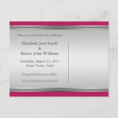 エキゾチックレースのようピンク日付はがき保存 案内ポストカード (裏面)