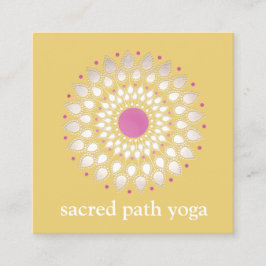 エキゾチックロータスイエローフローラウェルネスセラピスト スクエア名刺