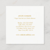 エキゾチックロータスイエローフローラウェルネスセラピスト スクエア名刺 (裏面)