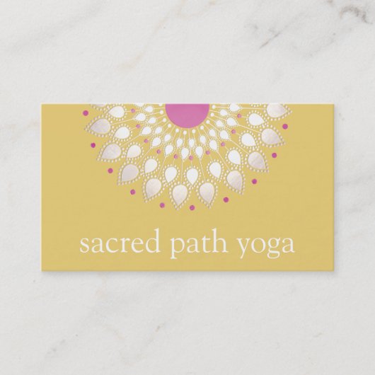 エキゾチックロータスイエローフローラウェルネスセラピスト 名刺 (正面)