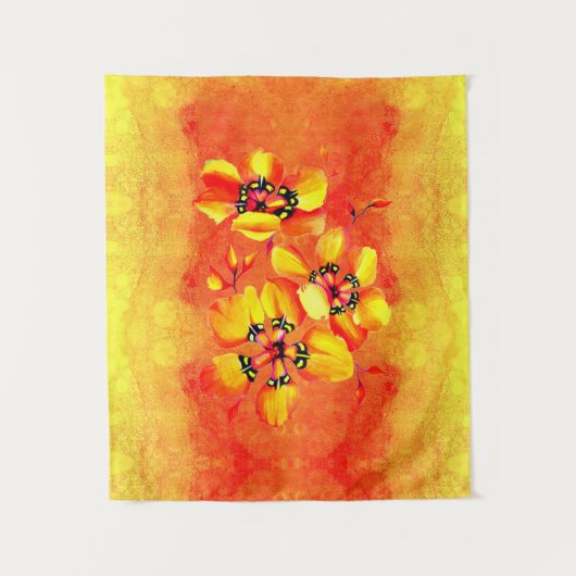 エキゾチック優美エレガントなSparaxis iパターン タペストリー (正面)