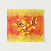 エキゾチック優美エレガントなSparaxis iパターン タペストリー (正面(横))