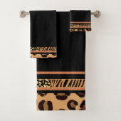 エキゾチック動物ヒョウアニマルプリント バスタオルセット (インサイチュ)